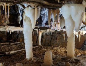 stalactites in a cave