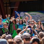 Kids celebrating on stage