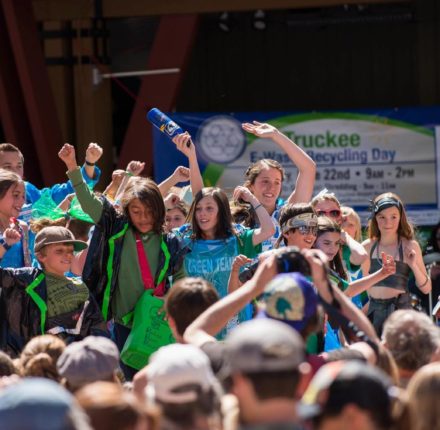 Kids celebrating on stage